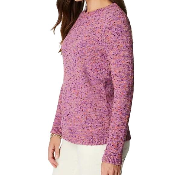 J. Jill Harvest Moon Textured Sweater in Persian Violet Multi - Picture 1 of 7